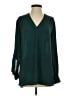 Lord & Taylor 100% Polyester Green Long Sleeve Blouse Size S - photo 1