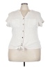 Caffé Marrakesh Ivory Short Sleeve Blouse Size 3X - photo 1