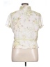Worthington 100% Polyester Floral Ivory Short Sleeve Blouse Size 16 - photo 2