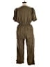 Joie 100% Linen Solid Brown Jumpsuit Size XL - photo 2