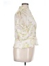 Worthington 100% Polyester Floral Ivory Short Sleeve Blouse Size 16 - photo 4