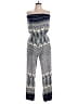 Young Threads 100% Rayon Paisley Blue Jumpsuit Size L - photo 1