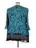 Catherines 100% Polyester Teal 3/4 Sleeve Blouse Size 3X - photo 2