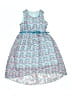 Extremely Me 100% Polyester Chevron-herringbone Blue Dress Size 4 - photo 1