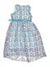 Extremely Me 100% Polyester Chevron-herringbone Blue Dress Size 4 - photo 2