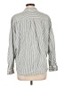 Gap Body Stripes Green Silver Long Sleeve Button-Down Shirt Size L - photo 2