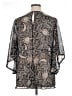 Simply Emma 100% Polyester Paisley Gray 3/4 Sleeve Blouse Size 1X - photo 2