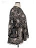 Simply Emma 100% Polyester Paisley Gray 3/4 Sleeve Blouse Size 1X - photo 4