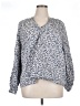 Old Navy 100% Cotton Blue Long Sleeve Blouse Size XL - photo 1