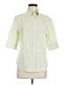 Talbots 100% Cotton Green 3/4 Sleeve Button-Down Shirt Size M - photo 1