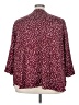 Catherines 100% Polyester Polka Dots Burgundy 3/4 Sleeve Blouse Size 3X - photo 2