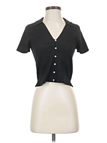 Madewell Crinkled Y-Neck Button-Down Shirt (view 1)