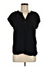 Rose + Olive 100% Rayon Black Short Sleeve Blouse Size M - photo 1