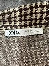 Zara Houndstooth Gray Coat Size S - photo 6