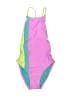 Speedo Color Block Pink One Piece Swimsuit Size M - photo 1