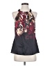 Tahari Burgundy Sleeveless Blouse Size S - photo 1