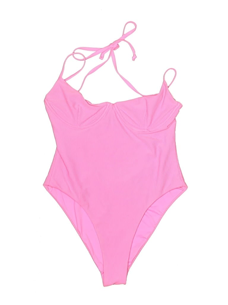 Pre-owned Frankies Bikinis One Piece Swimsuit In Pink