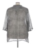 Maggie Barnes for Catherines 100% Polyester Gray 3/4 Sleeve Blouse Size 4X - photo 2