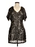 C. Luce 100% Polyester Animal Print Black Cocktail Dress Size M - photo 1