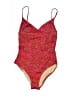 J.Crew Paisley Red One Piece Swimsuit Size M - photo 1