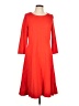 Lands' End Solid Red Casual Dress Size L - photo 1