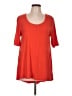 Joan Vass Orange Short Sleeve Top Size L - photo 1