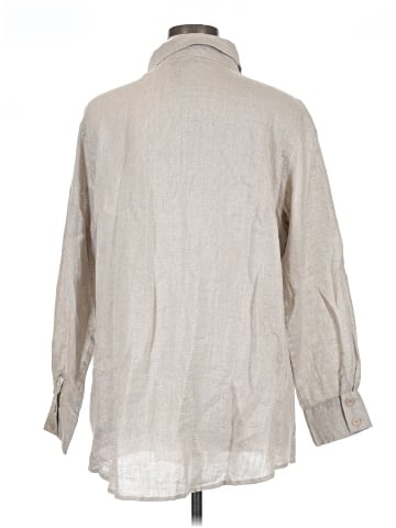 Flax 3/4 Sleeve Button-Down Shirt (view 2)