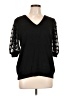 Adrianna Papell Black Pullover Sweater Size L (estimated) - photo 1