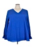 Jessica London 100% Polyester Blue Long Sleeve Blouse Size 28W - photo 1