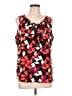 Ann Taylor LOFT Outlet 100% Polyester Orange Sleeveless Blouse Size L - photo 1