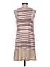 Doe & Rae Stripes Brown Casual Dress Size L - photo 2