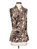 Sofia by Sofia Vergara Animal Print Brown Sleeveless Blouse Size 6 (estimated) - photo 1