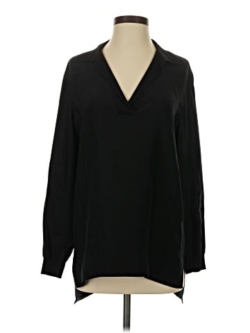 Lafayette 148 New York Long Sleeve Silk Top (view 1)