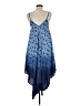 Hazel 100% Rayon Paisley Blue Casual Dress Size M - photo 2