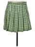 Topshop Checkered-gingham Green Casual Skirt Size 8 - photo 1