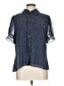 CeCe 100% Polyester Polka Dots Blue Short Sleeve Blouse Size L - photo 1