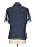 CeCe 100% Polyester Polka Dots Blue Short Sleeve Blouse Size L - photo 2