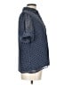 CeCe 100% Polyester Polka Dots Blue Short Sleeve Blouse Size L - photo 4