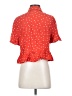 Paper Crane 100% Rayon Polka Dots Red Short Sleeve Blouse Size M - photo 2