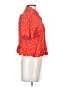Paper Crane 100% Rayon Polka Dots Red Short Sleeve Blouse Size M - photo 4