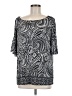Susan Graver Silver 3/4 Sleeve Top Size M - photo 1