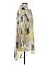 DKNY 100% Polyester Print Green 3/4 Sleeve Blouse Size L - photo 4