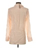 J.Crew 100% Silk Tan Long Sleeve Silk Top Size 4 - photo 2