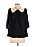 1.State 100% Polyester Black 3/4 Sleeve T-Shirt Size M - photo 2