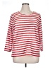 Cathy Daniels 100% Polyester Stripes Red 3/4 Sleeve Top Size XL - photo 1