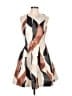 H&M 100% Polyester Graphic Brown Cocktail Dress Size 12 - photo 1