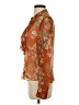 Nicholas 100% Silk Orange Long Sleeve Silk Top Size 4 - photo 5