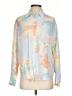 FRNCH 100% Viscose Print Blue Long Sleeve Button-Down Shirt Size XS - photo 1