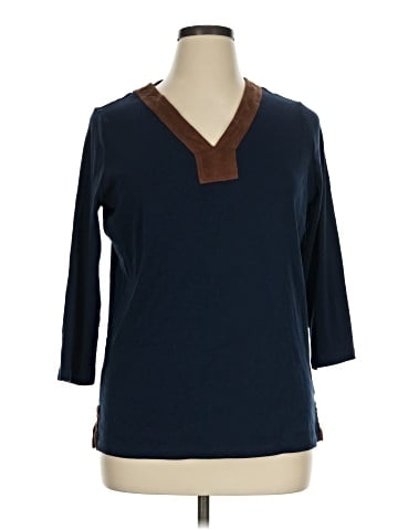 Lauren by Ralph Lauren 3/4 Sleeve T-Shirt (view 1)