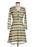 Alya 100% Polyester Argyle Green Casual Dress Size M - photo 1